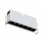Foco empotrar LED fijo Cuadrado 127x40mm MINI 10W, Blanco ó Negro